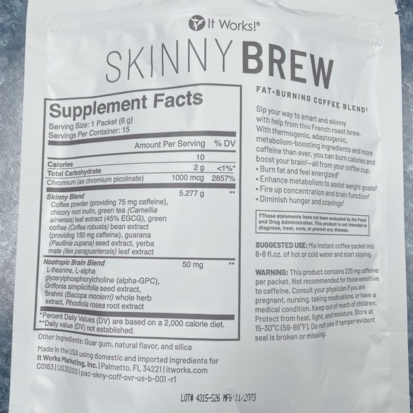 It Works Skynny Brew French Roast 3 samples - Picture 2 of 3